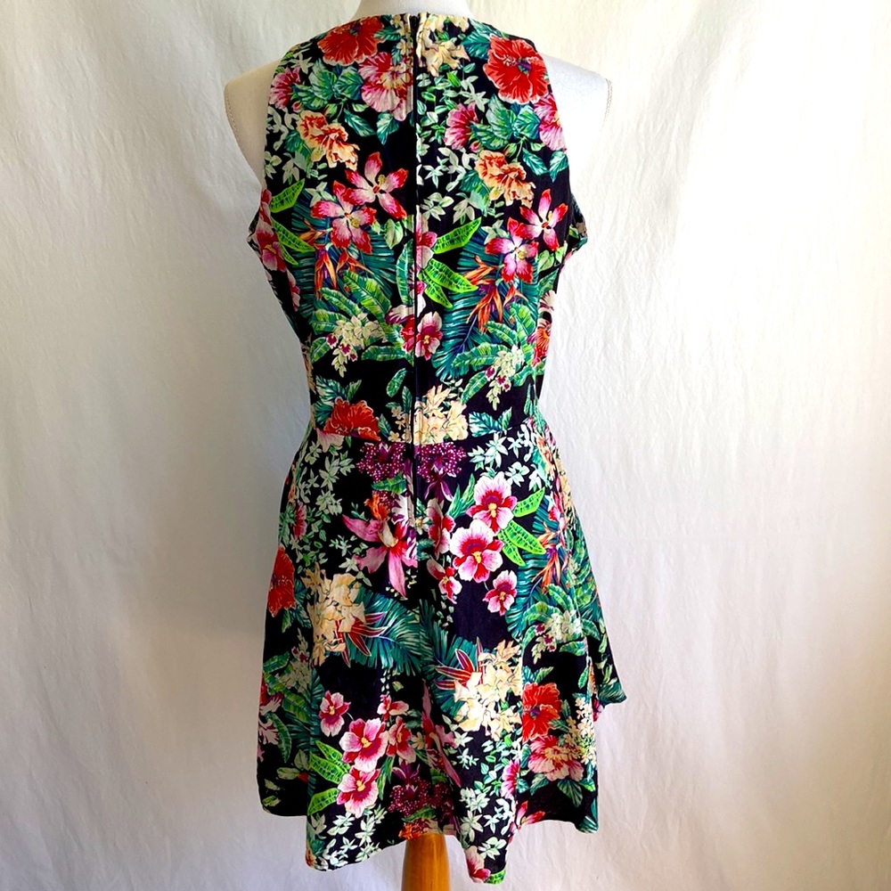 Dangerfield Floral Print Fit & Flare Skater Dress Sz 14 - Picture 3 of 10